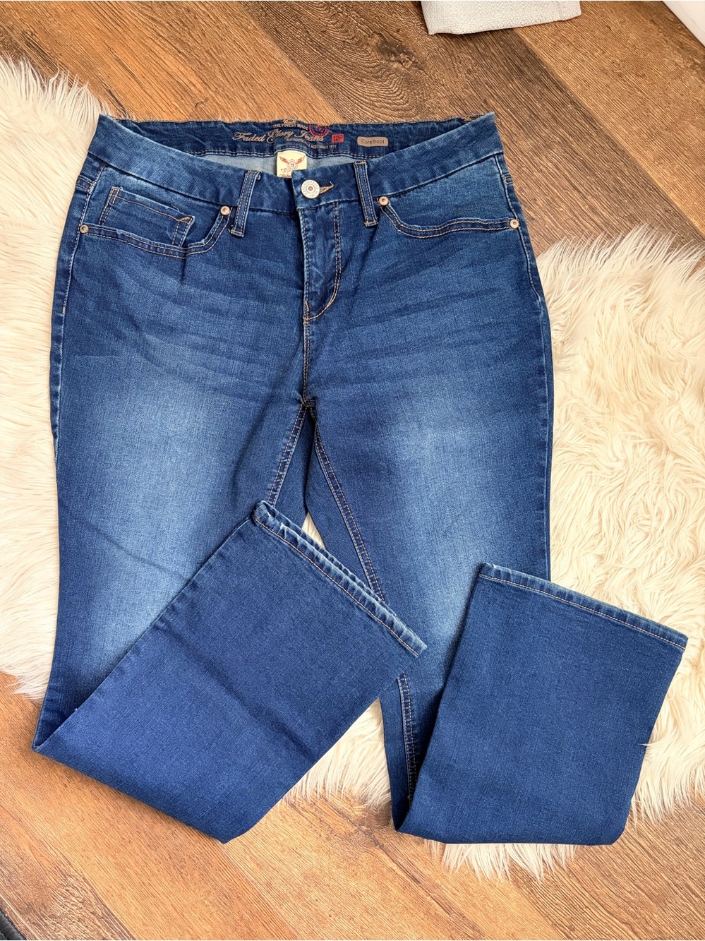 Faded Glory Blue Flare Jeans - Picture 2 of 7